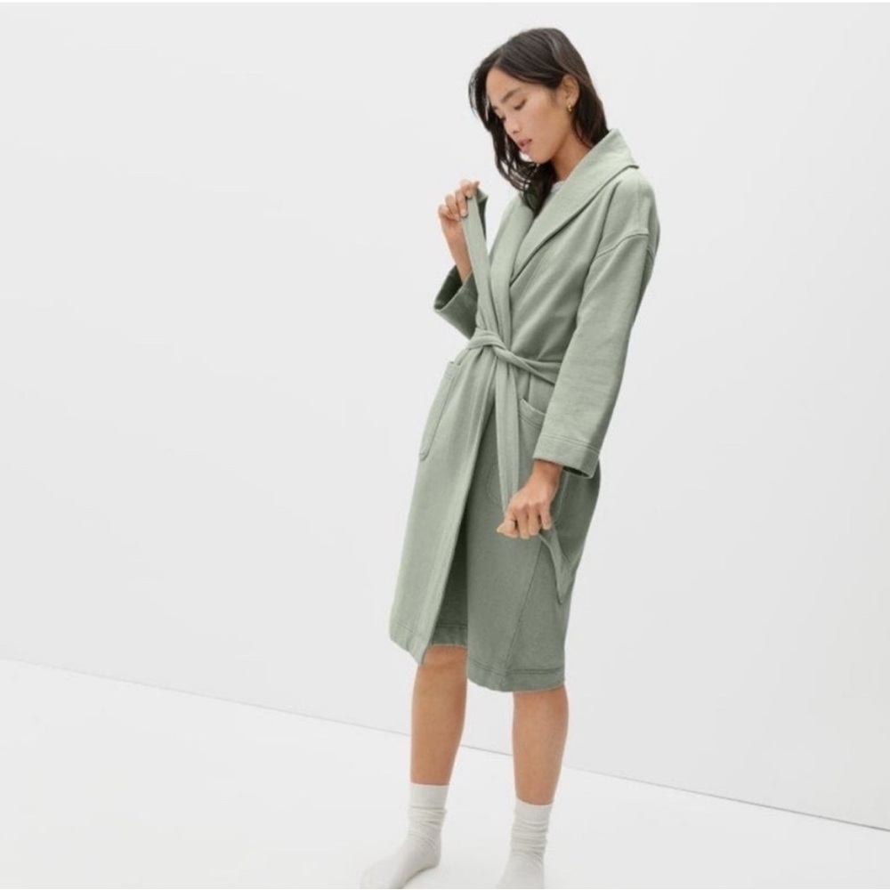 Sage Green Everlane Belted Robe